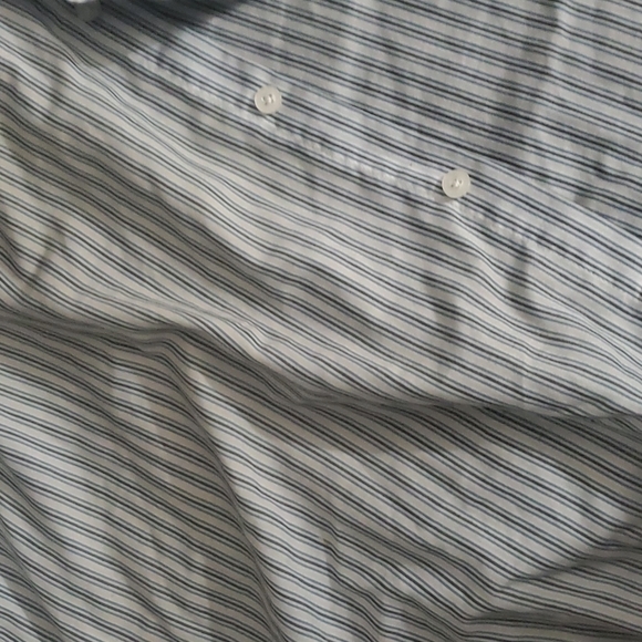 Men's Pinstripe button down collar and button up shirt sleeve L shirt - Picture 6 of 6